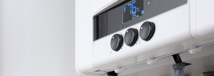 Modern energy-efficient boiler with digital temperature controls