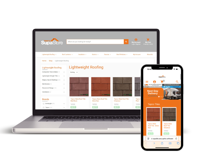 SupaLite SupaStore on Desktop and Mobile