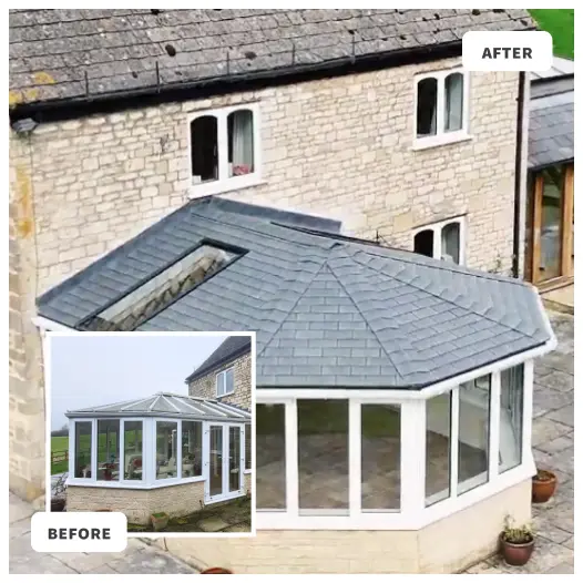 Real home example: Victorian conservatory roof replacement