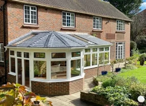 P-shaped conservatory roof one
