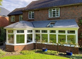 P-shaped conservatory roof four
