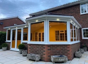 P-shaped conservatory roof three