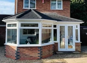 P-shaped conservatory roof two