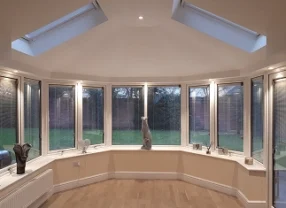 P-shaped conservatory roof six