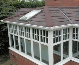 Conservatory with tiled roof