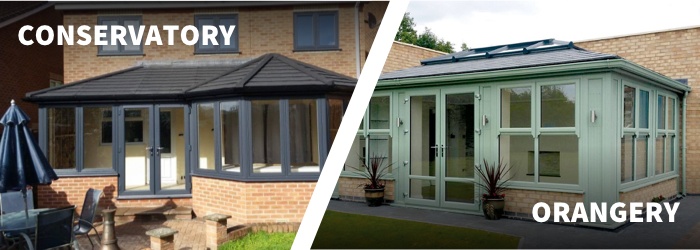 technical differences between conservatory and orangery