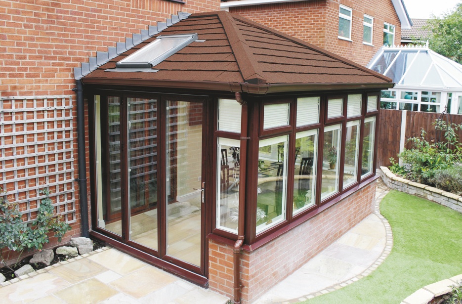 brown replacement conservatory roof